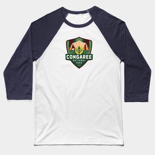 Camping Adventure Congaree National Park Baseball T-Shirt by Perspektiva